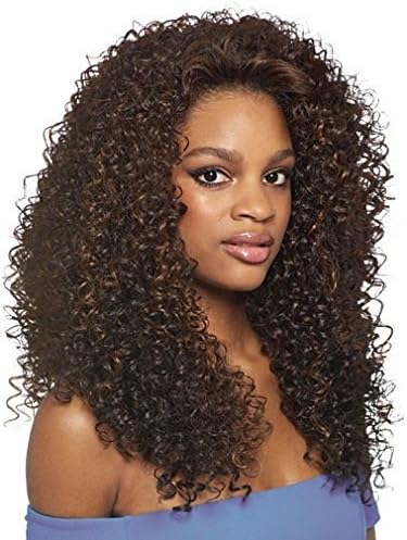 DOMINICAN CURLY BUNDLE HAIR (4 Medium Brown) - Outre Batik Quick Weave Synthetic Half Wig by Quick Weave by Quick Weave