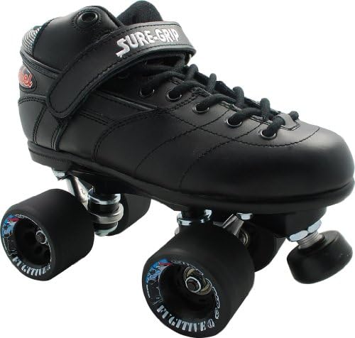 Rebel Fugitive Black Roller Derby Skates - Black Derby Skate Wheels
