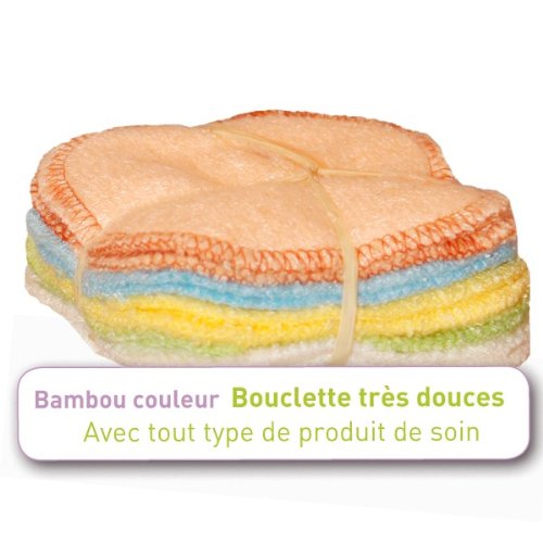  Carrés démaquillants lavables en Bambou couleur