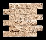 Light 2X4 Split-Faced Travertine Mosaic Tile