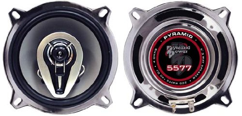 Pyramid 5577 5 1 4 -Inch 3-Way Chrome Speakers 200WATTS