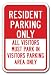 Resident Parking Only All Visitors Must Park In Visitors Parking Area Only Sign 12 x 18 Heavy Gauge Aluminum Signs
