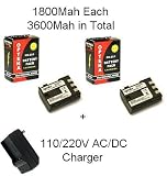2 Canon NB-2LH Replacement Batteries 900mAh Each High Capacity Li-ion Battery Packs 1800MAH In Total With 1 Hour AC/DC Replacement Charger CB-2LT CB-2LW for Canon EOS Digital Rebel XT XTI 350D 400D, Canon Powershot G7 G9 S40 S50 S60 S70 S80, Canon VIXIA HG10 HV20 HV30 HV40 Elura 40mc 50 60 65 60 70 80 85 90 DC30 DC320 Optura 40 ZR830 ZR950 ZR960 ZR930 ZR900 Elura 65 DC410 Optura 400 ZR850 60 DC42