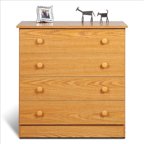 Prepac 4 Drawer Chest in Oak Finish