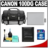 Canon 100DG Digital SLR Camera Case Gadget Bag + 16GB Card + LP-E5 Battery  ....