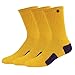 3street Men's Dri Fit Cushioned Elite Crew Running Socks(1,3) Pack Basketball Sock