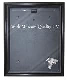 NFL Atlanta Falcons Cabinet Style Jersey Display - Black with Museum Quality UV Upgrade