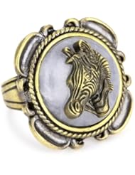 Beyond Rings "Enchanted" Amethyst Zebra Adjustable Ring