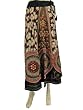 Designer Long Skirt New Ethnic Print Black Casual Cotton Womens Circular Tie Skirts 35"