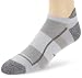 Feetures Men's Pure Comfort Ultra Light Cushion No Show Socks with Tab, Silver/ Grey, X-Large (12.5-15.5)