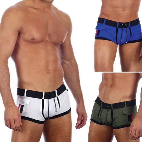 Gregg Homme 3G Actualwear Matelot Front Side Pocket Boxer Swimsuit