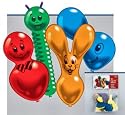 10 Stück FIGUREN-BALLONS Latex - Luftballons, versch. Motive, Helium geeignet