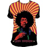 Jimi Hendrix Swirl Big Print Subway T-Shirt