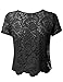 MBE Women's Crochet Lace Crop & Sleeveless Top