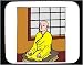 Decorated Mouse Pad with man, religion, bald, Asia, Japan, robe, monk, meditating, Bu...