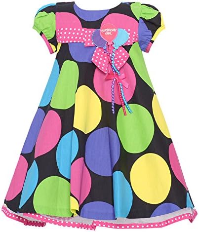 Allison Ann Baby Girls Multi-Color Polka Dot Birthday Balloon Party Dress 18M