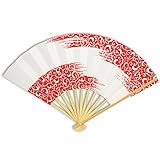 Japanese Geisha Odori Dancing Hand Held Sensu Stiff Folding Fan, Made in Japan