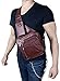 Womens Mens Cowhide Leather Sling Cross Body Shoulder Strap Bag w Organizer