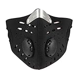 Generic Outdoor Cycling Anti Dust Mouth-muffle with Air Filter-Black