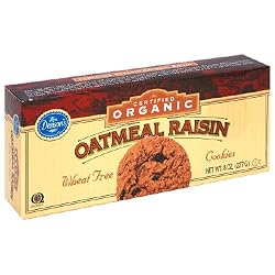 Mrs. Denson's Cookies, Organic Oatmeal Raisin, Wheat Free, 8-Ounce Boxes (Pack of 6)