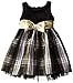 Youngland Little Girls' Plaid Occasion Dress with Bow