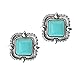 Ginasy Silver Plated Geometry Nature Turquoise Stud Earrings