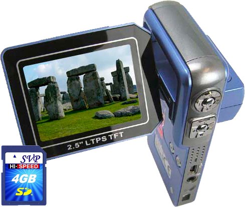 SVP HDDV-3000 12MP Max. 6-in-1 Multi-Functional Camcorder with Rare Huge Flip LCD! (4GB High Speed SD Card Included)