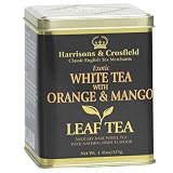Harrisons & Crosfield Loose Leaf White Tea With Orange & Mango, 4.4-Ounce Tin (Pack of 2)