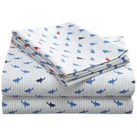 Tommy Hilfiger Sheet Set, Shark Attack Collection, Twin