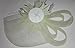 Coolr Women's Fascinators Hat Small Hairpin Feather Mesh Flower Hairclip (Beige)