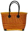 Natural Straw / Beach / Shopper / Tote Bag Medium Yellow 18"x12"x10"