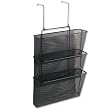 Triple File Pocket, Mesh, Letter, 12-5/8"x8-1/4", Black