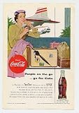 1954 Coke Coca-Cola Thailand Plane Print Ad
