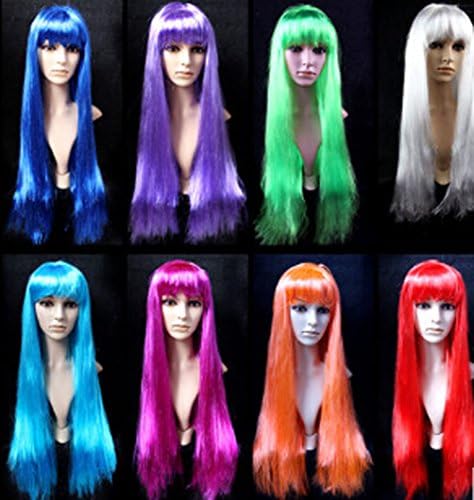 Cosplay Halloween Masquerade Party Long Curly Hair Wig (purple)