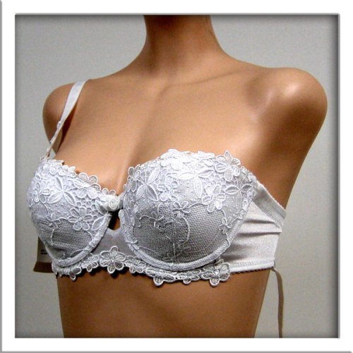 Venus White Floral Convertible Demi Bra #0076