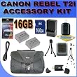 BigVALUEInc Accessory Saver Bundle Kit For Canon Eos Rebel T2i Digital SLR Camera 16GB SDHC Card, Card Reader, LP-E8 Battery+Charger+ Tripod+Case+More!!!!