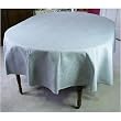 Pearl Gray Matelasse 90 inch round heavy tablecloth - French