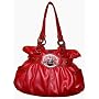 Kathy Van Zeeland Purse Handbag Crown Princess Belt Shopper w/ Pockets Geranium