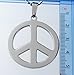 R.H. Jewelry Mens Womens Stainless Steel Pendant, Peace Symbol Pendant Necklace