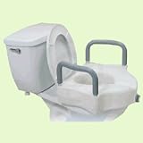 Locking Elevated Toilet Seat - 5 - With Removable Arms