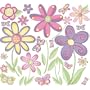 Instant Murals Butterflies and Flowers Peel and Stick Wall Stickers Mural