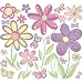 Instant Murals Butterflies and Flowers Peel and Stick Wall Stickers Mural