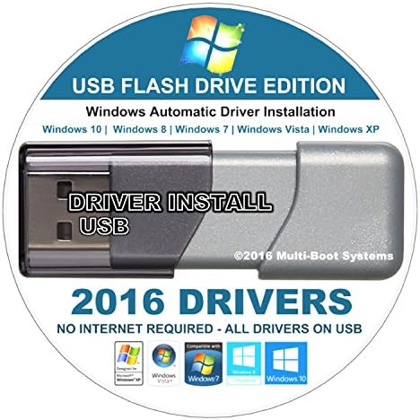 Universal Windows Driver Recovery - Easy Automatic Install Missing Drivers (All Driver Packs on a 16GB USB) + Bonus DVD Version - Supports Windows XP, Vista, 7, 8 - 8.1 and 10