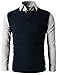 H2H Mens Knitted Sweater Two Buttons Henley Vest