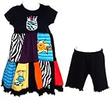Boutique Baby Girls Crayon Set: Dress & Shorts