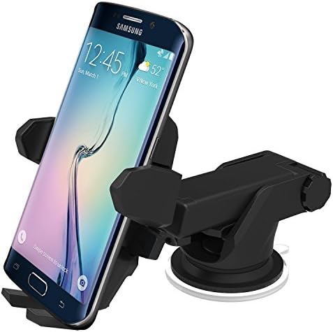 Lanko HLCRIO132 Easy One Touch Wireless Qi Standard Car Mount Charger for Qi Enabled Devices - Standard Packaging - Black SILVER