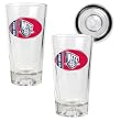 New Jersey Nets 2pc Pint Ale Glass Set with Basketball Bottom - Oval Logo NBA Basketball