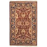 Safavieh CL239B-210 Classics Collection Handmade Burgundy and Black Wool Area Runner, 2-Feet 3-Inch by 10-Feet