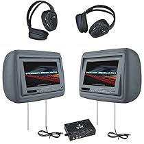 POWER ACOUSTIK HD-88GRDK 8.8HEADREST MONITORS+HEADSETS