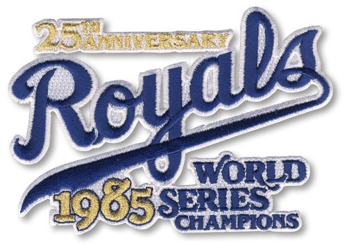 2010 Kansas City Royals 25th Anniversary MLB Baseball Patch as 1985 World Series Champions